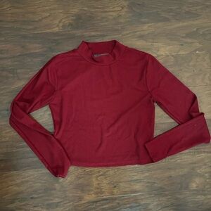 Women's Red Long Sleeve Top